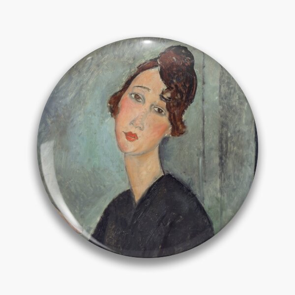 Item preview, Portrait of Dedie by Amedeo Modigliani: Elegant École de Paris Portrait designed and sold by artofuniverse.
