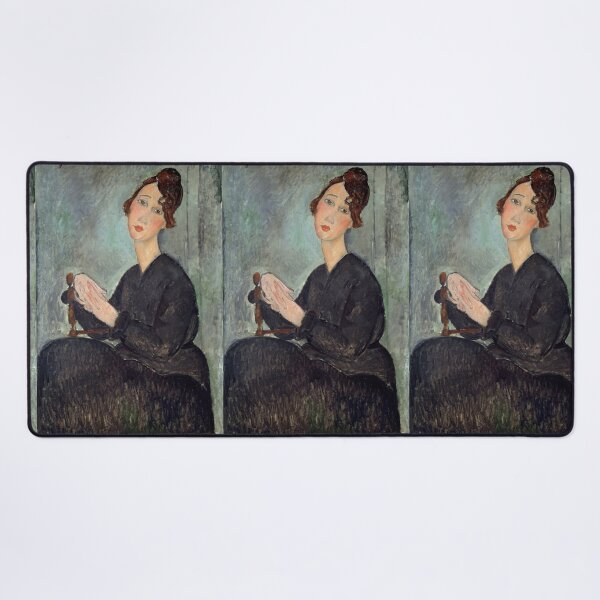 Item preview, Portrait of Dedie by Amedeo Modigliani: Elegant École de Paris Portrait designed and sold by artofuniverse.