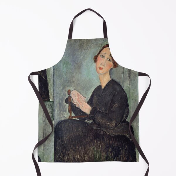 Item preview, Portrait of Dedie by Amedeo Modigliani: Elegant École de Paris Portrait designed and sold by artofuniverse.