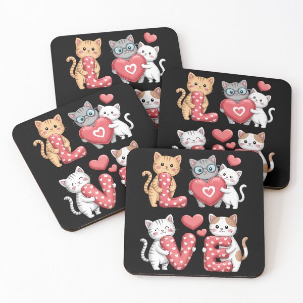 Item preview, Cat Love Valentine Cute designed and sold by cosmicncozyS.