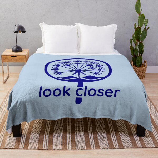 Item preview, Magnifying Dandelion Silhouette, Navy on Light Blue designed and sold by nikoart001.