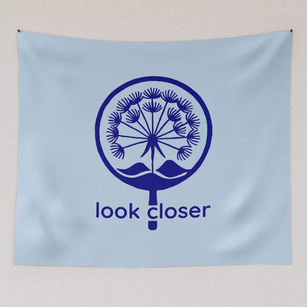 Item preview, Magnifying Dandelion Silhouette, Navy on Light Blue designed and sold by nikoart001.