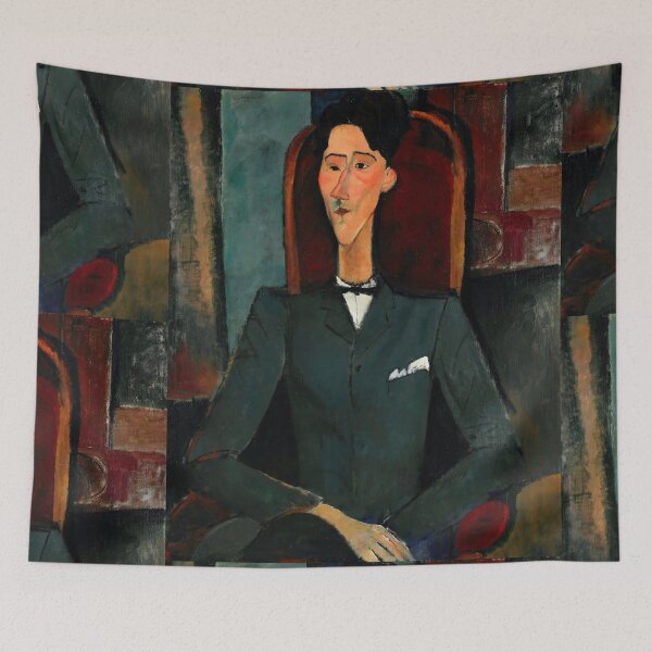 Item preview, Portrait of Jean Cocteau by Amedeo Modigliani: Modernist École de Paris Print designed and sold by artofuniverse.