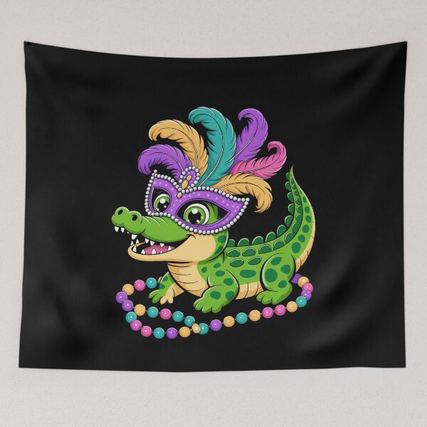 Item preview, Mardigator Mardi Gras Alligator Cute designed and sold by Morphologiona.
