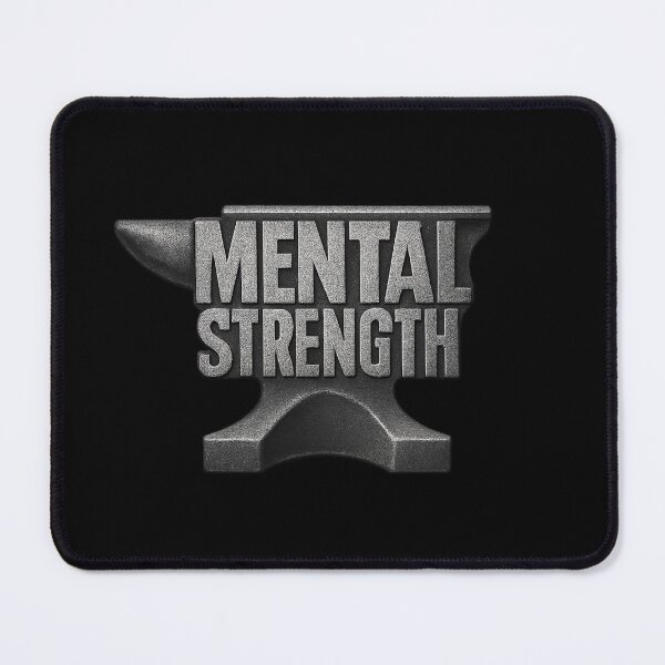 Item preview, Mental Strength Anvil Typography - Industrial Power Graphic designed and sold by MKreative Studio.