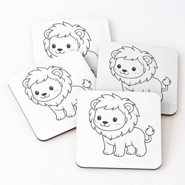 Item preview, Simple baby lion sketch drawing designed and sold by RaGini-Graphics.