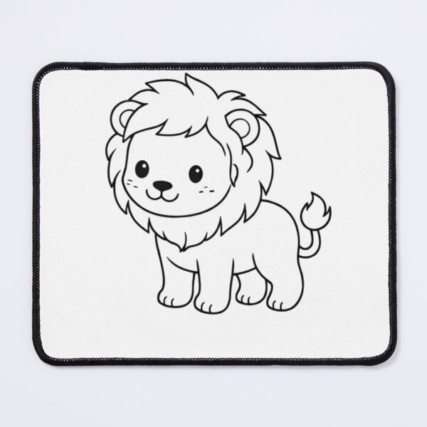 Item preview, Simple baby lion sketch drawing designed and sold by RaGini-Graphics.