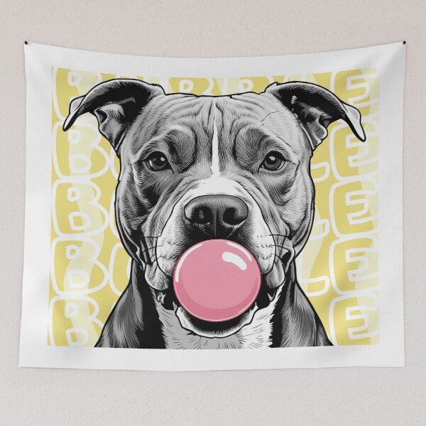 Item preview, America Staffordshire Terrier Chewing Gum Bubble Colorful designed and sold by Brinax.