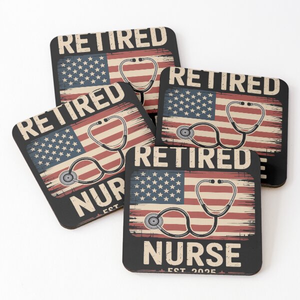 Item preview, Retired Nurse 2025 Flag Stethoscope Vintage Nurse Retired  designed and sold by MyzoToyota.