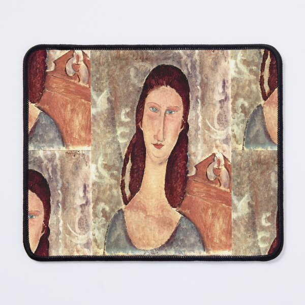 Item preview, Portrait of Jeanne Hebuterne 1919by Amedeo Modigliani: Modernist Fine Art Print designed and sold by artofuniverse.