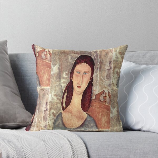 Item preview, Portrait of Jeanne Hebuterne 1919by Amedeo Modigliani: Modernist Fine Art Print designed and sold by artofuniverse.