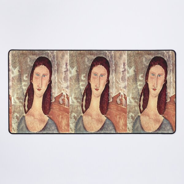 Item preview, Portrait of Jeanne Hebuterne 1919by Amedeo Modigliani: Modernist Fine Art Print designed and sold by artofuniverse.