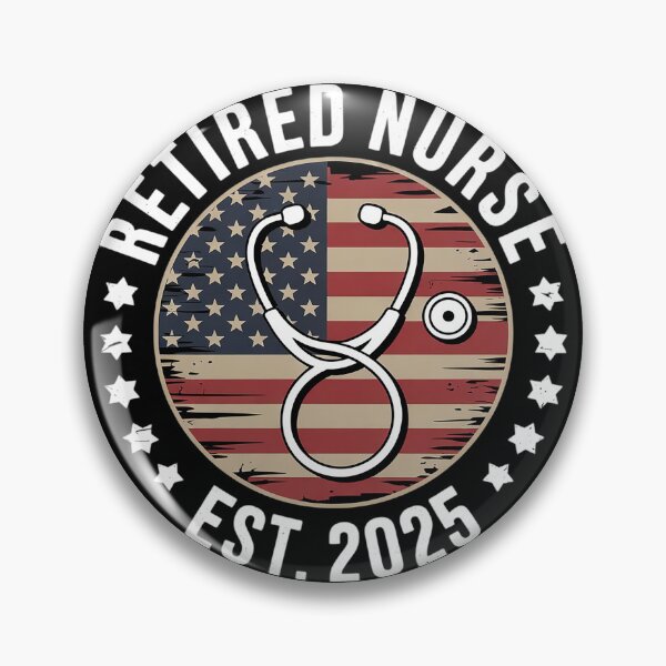 Item preview, Retired Nurse 2025 Vintage American USA Flag Nurse Retired  designed and sold by MyzoToyota.