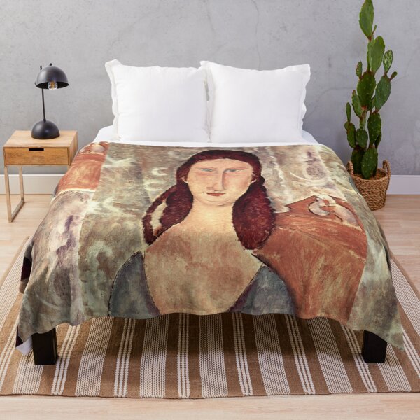 Item preview, Portrait of Jeanne Hebuterne 1919by Amedeo Modigliani: Modernist Fine Art Print designed and sold by artofuniverse.
