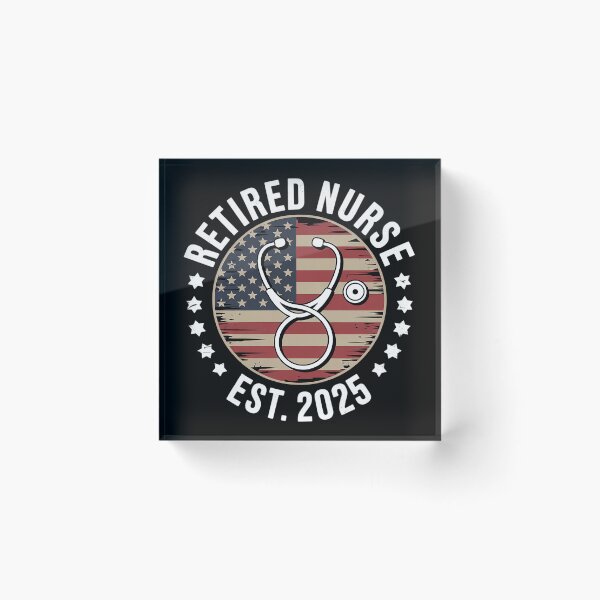 Item preview, Retired Nurse 2025 Vintage American USA Flag Nurse Retired  designed and sold by MyzoToyota.
