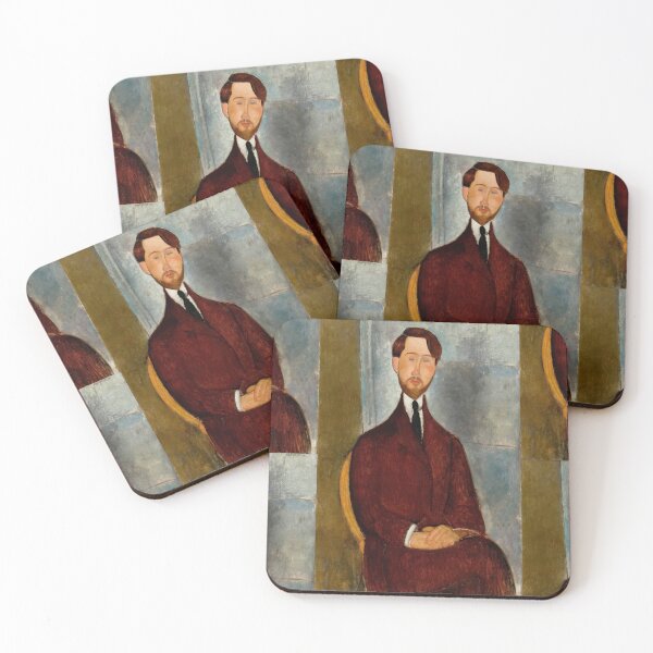 Item preview, Portrait of Leopold Zborowski by Amedeo Modigliani: Modernist Fine Art Poster designed and sold by artofuniverse.