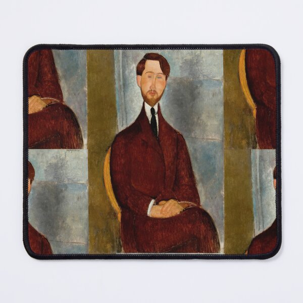 Item preview, Portrait of Leopold Zborowski by Amedeo Modigliani: Modernist Fine Art Poster designed and sold by artofuniverse.