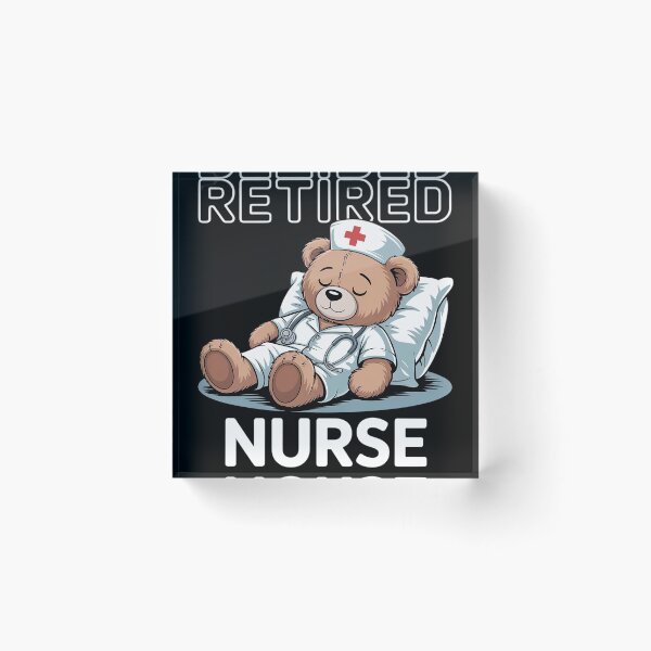 Item preview, Retired Nurse Bear – Cute Relaxing Bear Nursing Retirement  designed and sold by MyzoToyota.