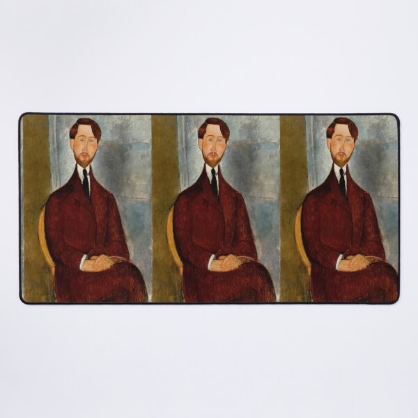 Item preview, Portrait of Leopold Zborowski by Amedeo Modigliani: Modernist Fine Art Poster designed and sold by artofuniverse.