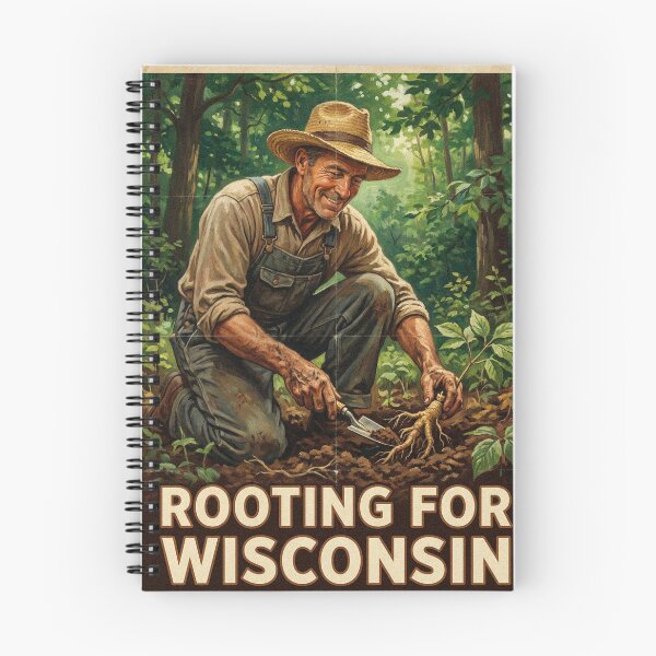 Item preview, Rooting for Wisconsin Ginseng Harvest Poster designed and sold by Cozy-Old-Pub.