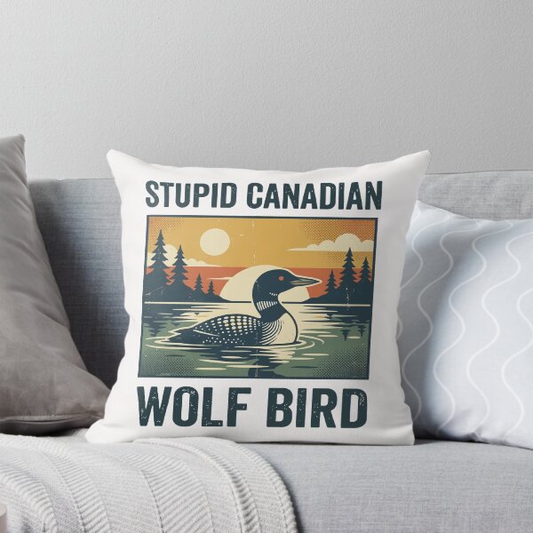 Item preview, Stupid Canadian Wolf Bird Sarcastic Animal Graphic designed and sold by tierryrincones.