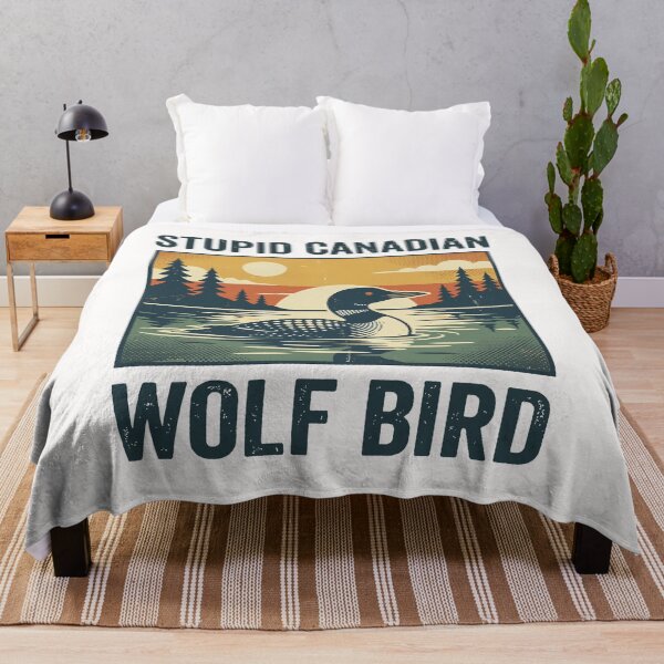 Item preview, Stupid Canadian Wolf Bird Sarcastic Animal Graphic designed and sold by tierryrincones.
