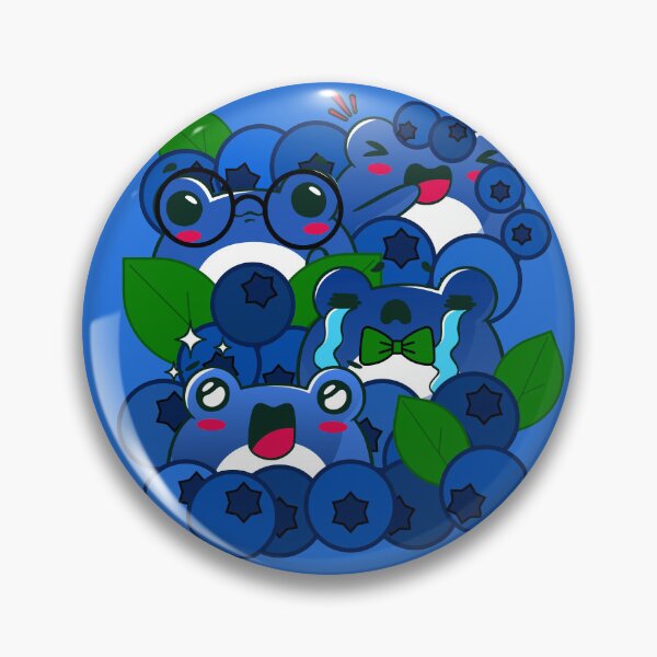 Item preview, Blueberry Frog Emotions - Kawaii Cute Fruit Froggy Moods designed and sold by Kanniax.