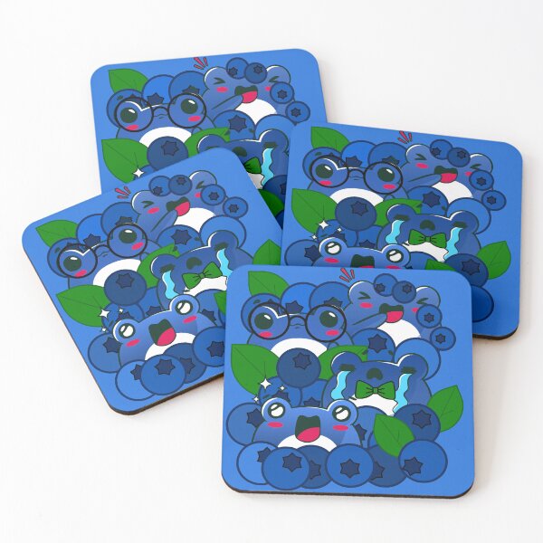 Item preview, Blueberry Frog Emotions - Kawaii Cute Fruit Froggy Moods designed and sold by Kanniax.