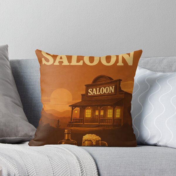 Item preview, Vintage Sunset Saloon Art - Wild West Whiskey and Beer Bar Decor designed and sold by QuietWallStudio.