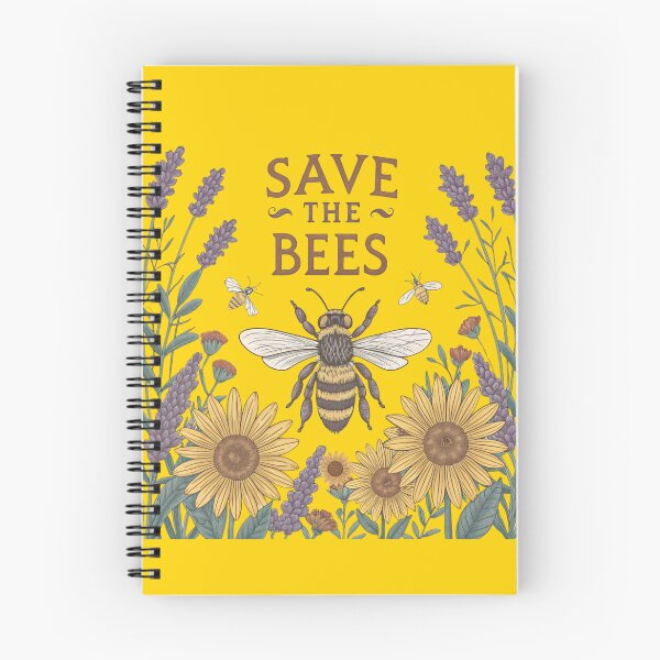 Item preview, Save the Bees – Vintage Floral Botanical Bee Illustration designed and sold by A1MarketDesigne.