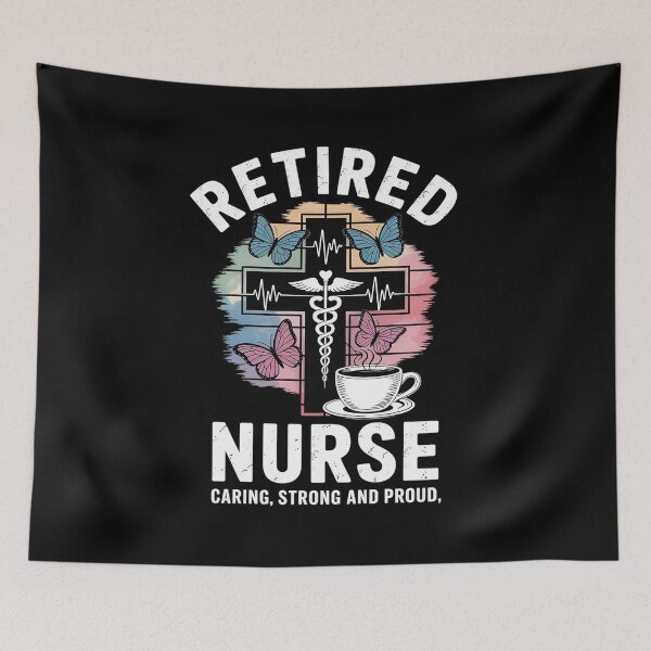 Item preview, Retired Nurse Caring Strong and Proud Christian Retirement  designed and sold by MyzoToyota.