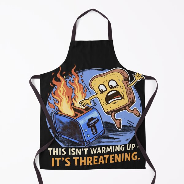 Item preview, Funny Bread Toast on Fire Illustration designed and sold by Popstudio85.