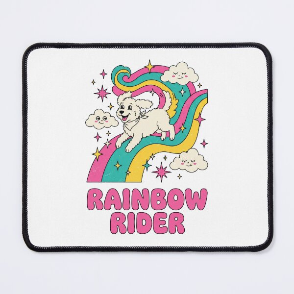 Item preview, Happy Dog Racing Down Rainbow designed and sold by Flying Doggo.