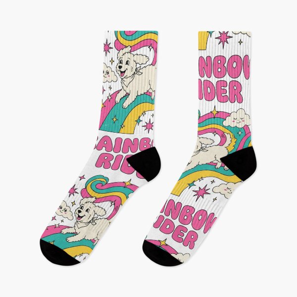 Item preview, Happy Dog Racing Down Rainbow designed and sold by Flying Doggo.