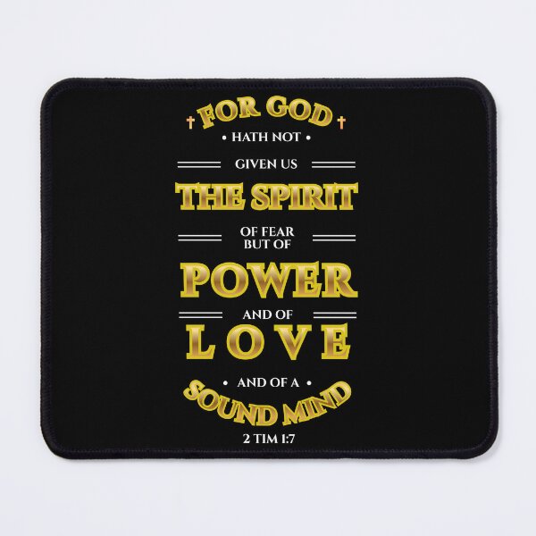 Item preview, 2 Timothy 1:7 Bible Verse Gold Typography (KJV) designed and sold by Clothed in Scripture.