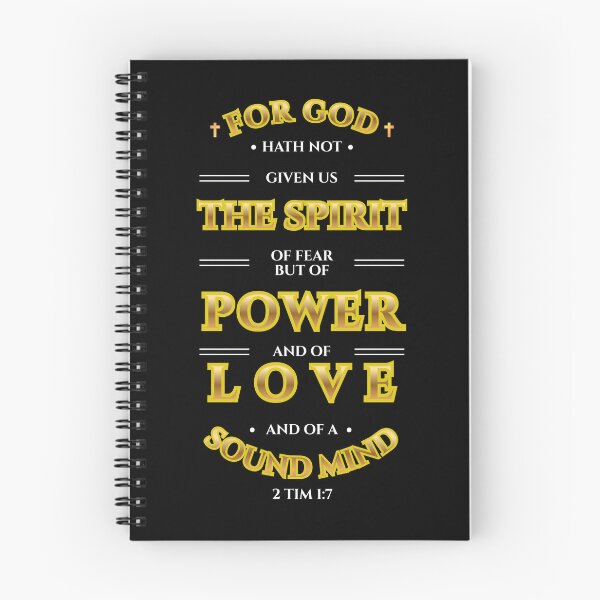 Item preview, 2 Timothy 1:7 Bible Verse Gold Typography (KJV) designed and sold by Clothed in Scripture.