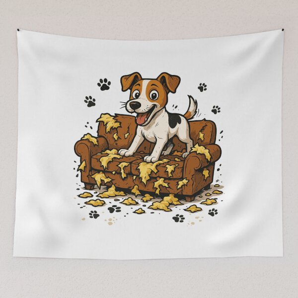 Item preview, Jack Russell Terrier funny dog marks sofa gift designed and sold by Pineapple-Tree.