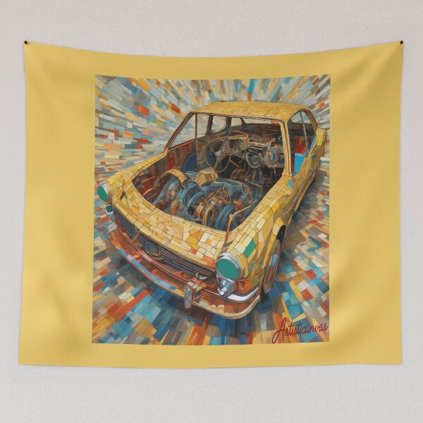 Item preview, "Dynamic Classic Car Mosaic" designed and sold by Artisticanvas.