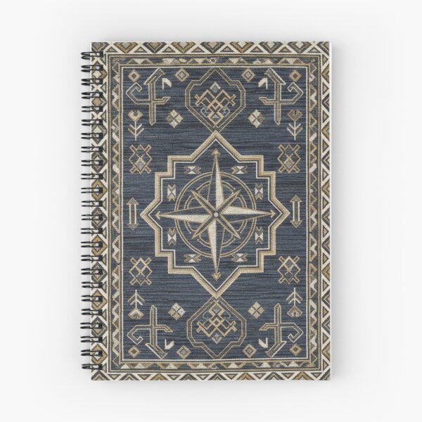 Item preview, Vintage Moroccan & Nautical Compass Rose Area Rug Pattern designed and sold by designwiss.