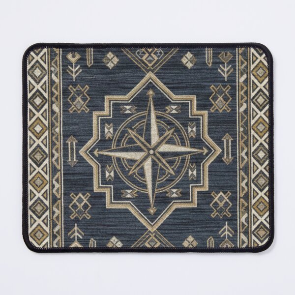 Item preview, Vintage Moroccan & Nautical Compass Rose Area Rug Pattern designed and sold by designwiss.