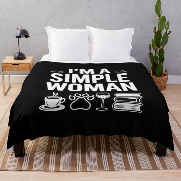 Item preview, I'm A Simple Woman Sarcastic Humor Coffee Dogs Wine Books designed and sold by andreaswest.
