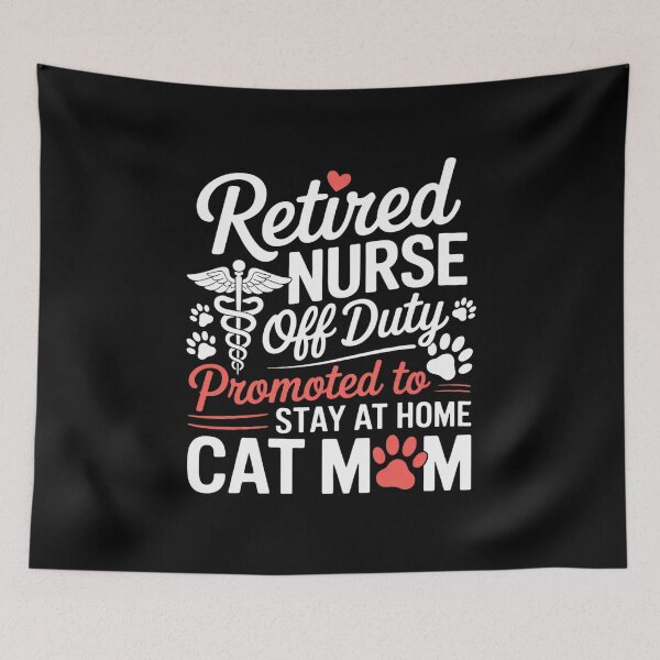 Item preview, Retired Nurse Stay At Home Cat Mom  designed and sold by KotexTemu.