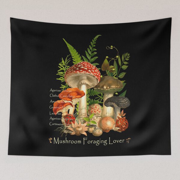 Item preview, Mushroom Foraging Lover Botanical Fungi Collage designed and sold by nipunifekniy.