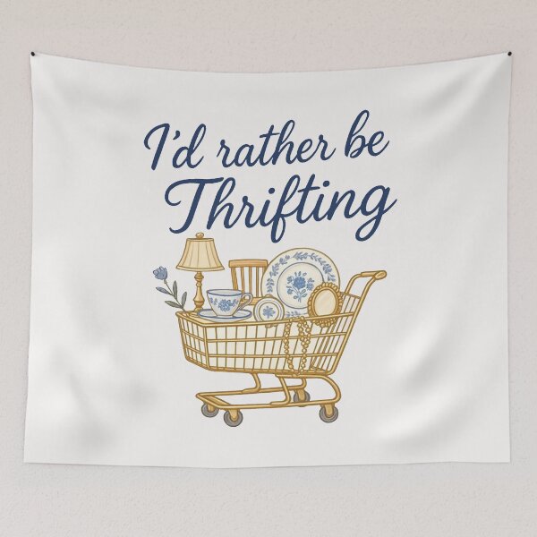 Item preview, I'd Rather Be Thrifting Thrift Lover Vintage Aesthetic designed and sold by PixelRag.
