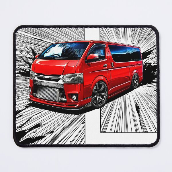 Item preview, HIACE Red Custom Van - JDM Manga Style designed and sold by AKIHABARAMOTORS.