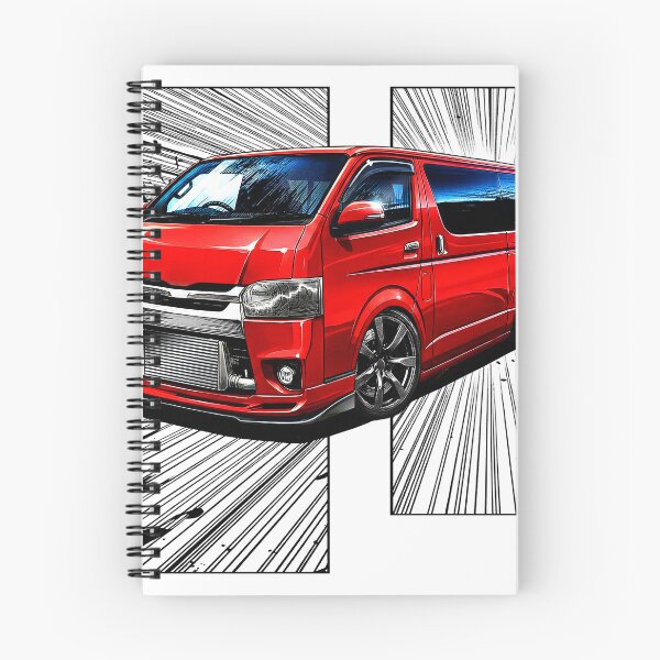 Item preview, HIACE Red Custom Van - JDM Manga Style designed and sold by AKIHABARAMOTORS.