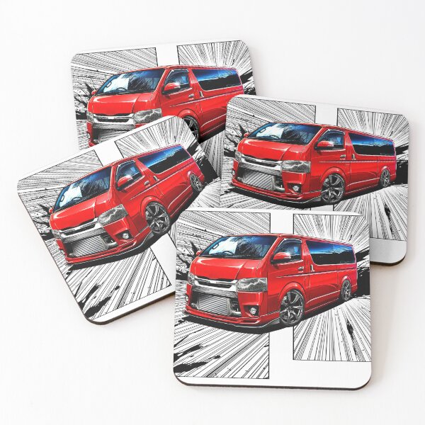 Item preview, HIACE Red Custom Van - JDM Manga Style designed and sold by AKIHABARAMOTORS.