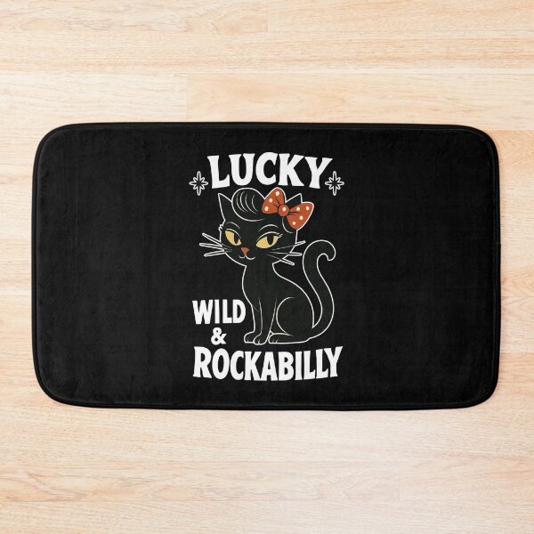 Item preview, Rockabilly black cat happy wild gift designed and sold by Pineapple-Tree.
