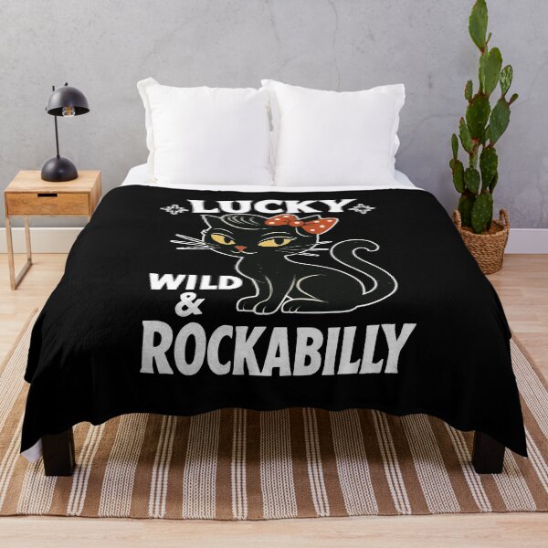 Item preview, Rockabilly black cat happy wild gift designed and sold by Pineapple-Tree.