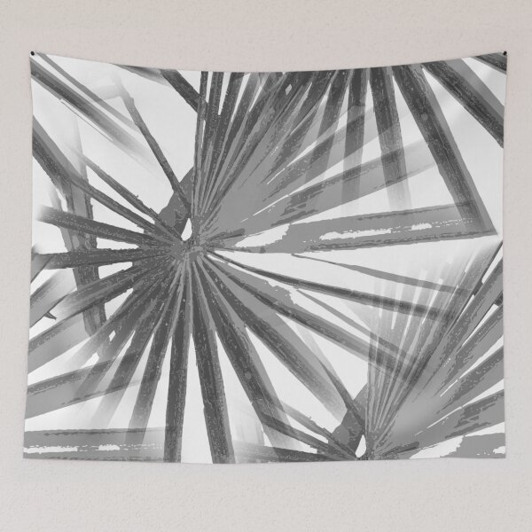 Item preview, Grey on White Tropical Vibes  Beach Palmtree Vector designed and sold by taiche.